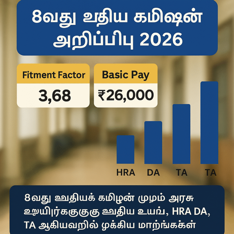 8வது ஊதிய கமிஷன் 2026 பற்றிய முழுமையான தகவல் தமிழில்
